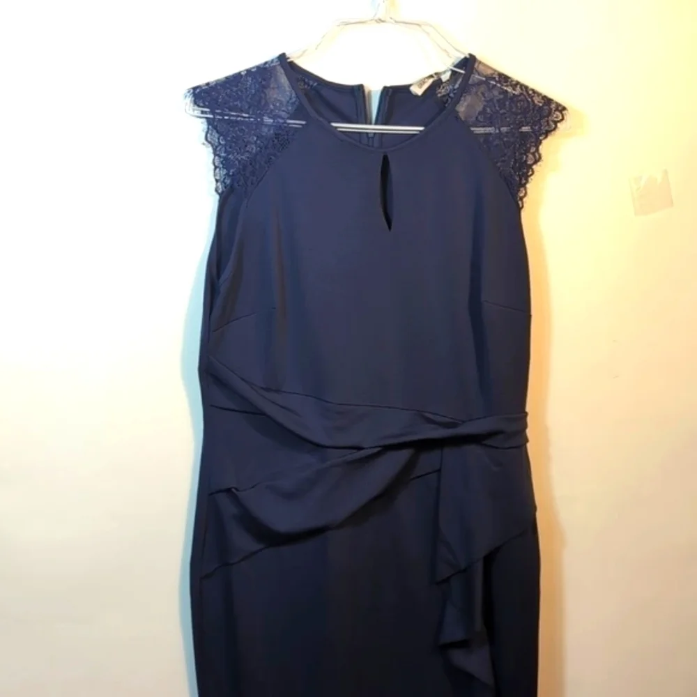 NWT Grace Karin Navy Lace Cocktail Dress Size XL | A-Line Wedding Guest